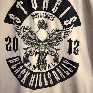 Vtg Sturgis Black Hills Rally 2012 Vest Fringe Logo Sz XL Pockets Canvas Biker